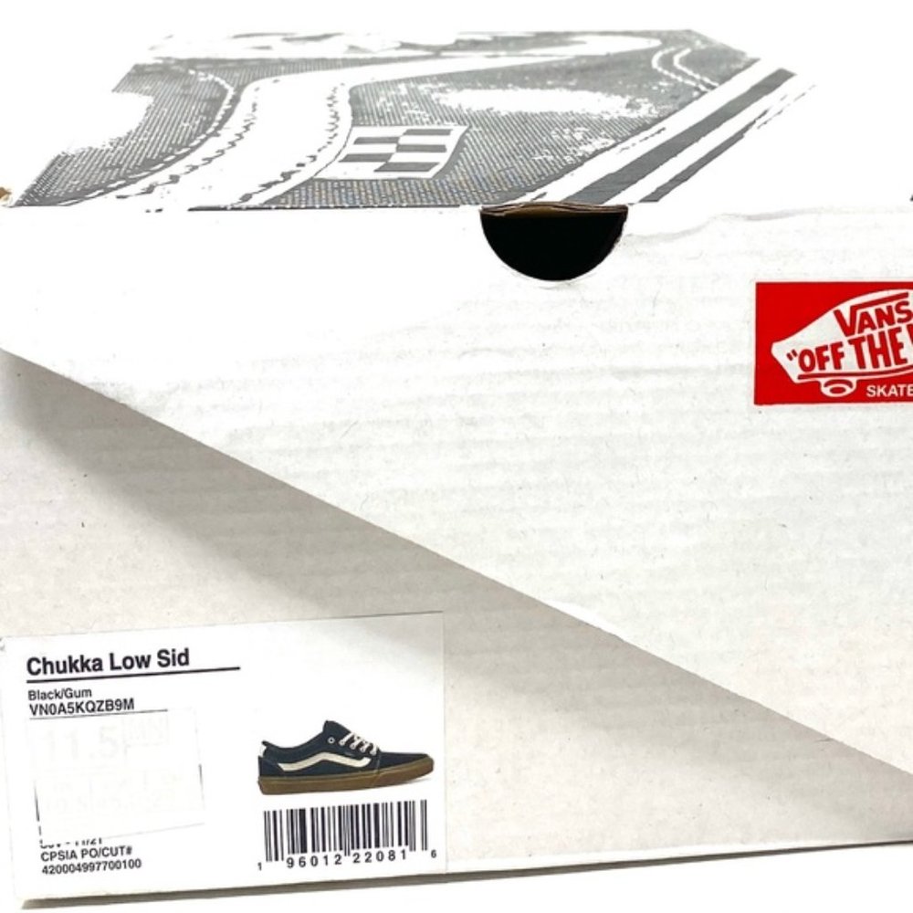 VANS Chukka Low Sidestripe Shoe Men's Suede Black Gum Skate Sneakers VN0A5KQZB9M - Picture 2 of 11